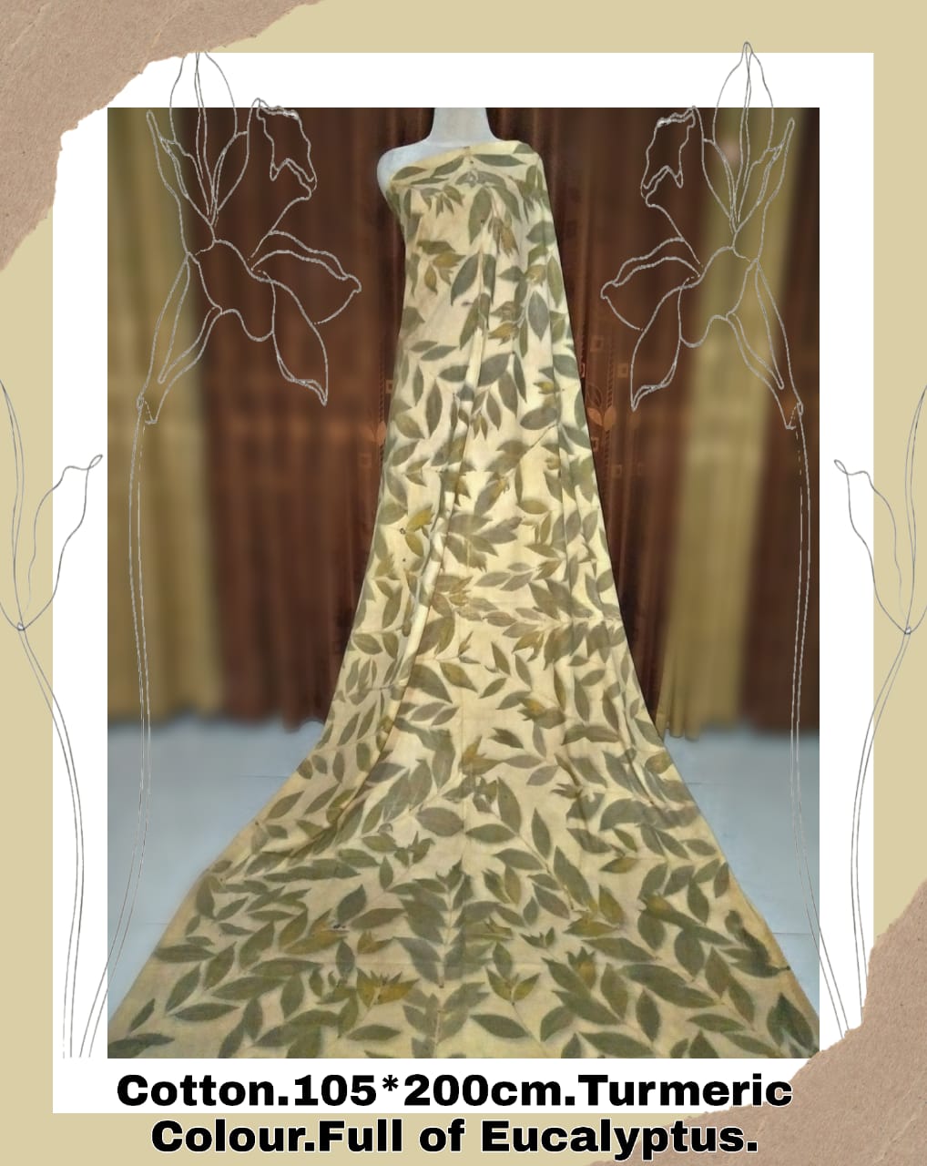 Kain Ecoprint Eucalyptus