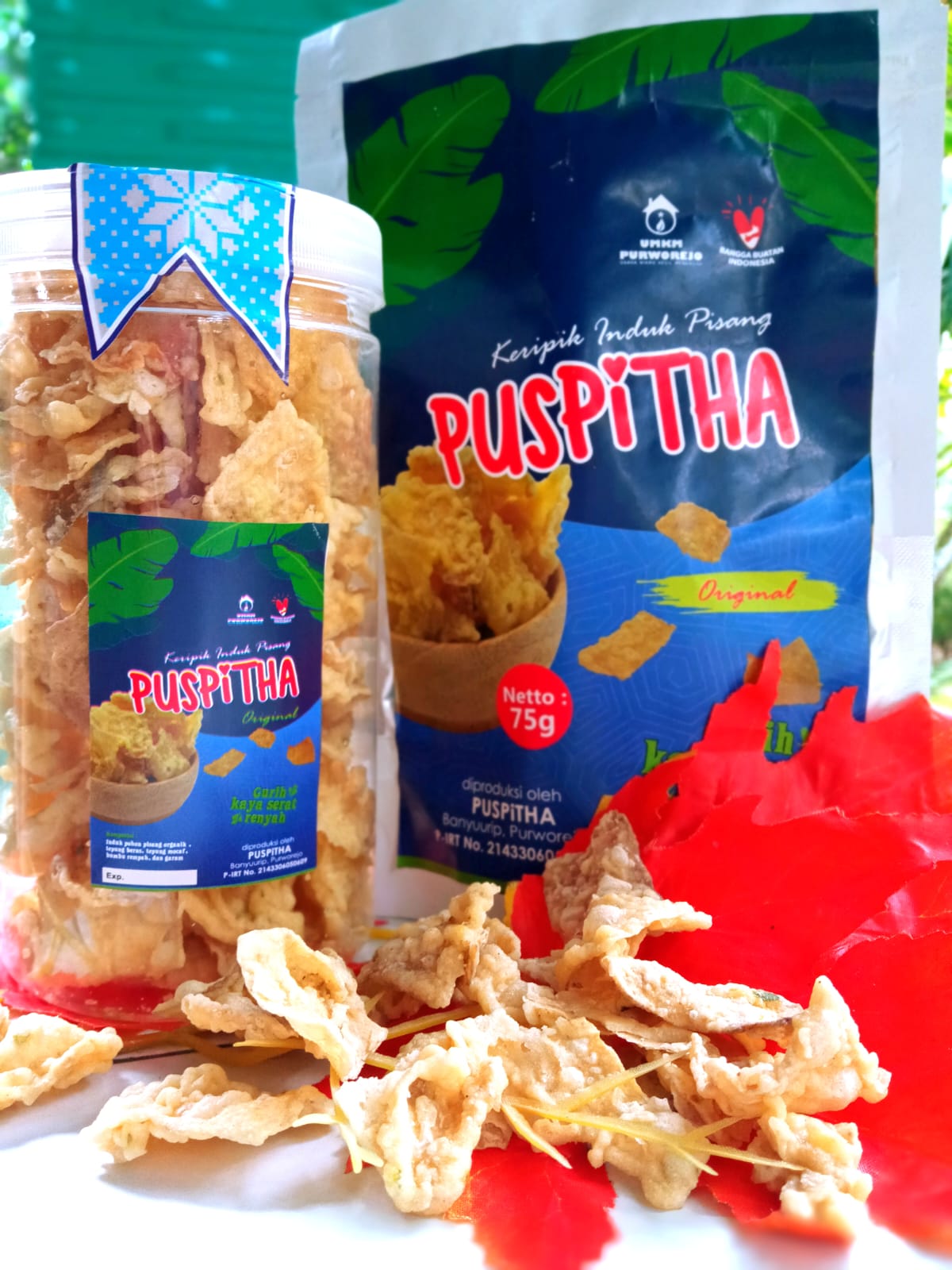 Kripik induk pisang puspitha